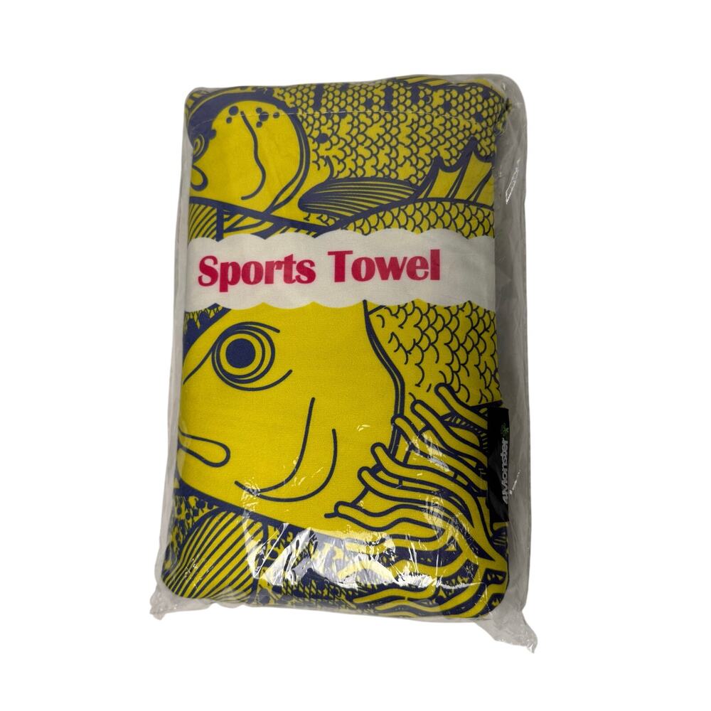 Sports Towel Microfiber Beach Towel Quick Dry Absorbent Lightweight‎ Towel Fish